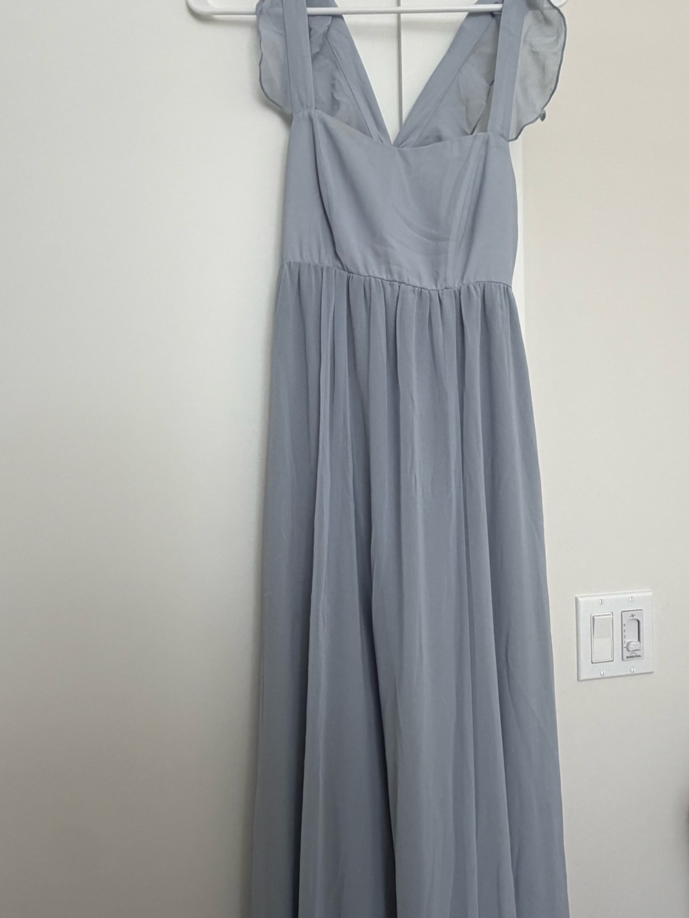 Show Me Your MuMu Pale Blue Maxi Dress with Flutter Straps